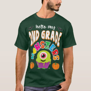 Hallo, meine zweite Klasse Monsters Schule Lehreri T-Shirt