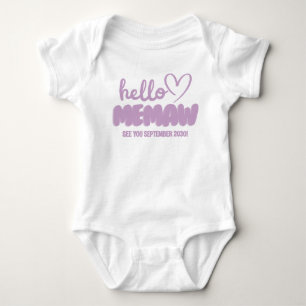 Hallo Memaw Baby Girl Reveal Ankündigung Strampler
