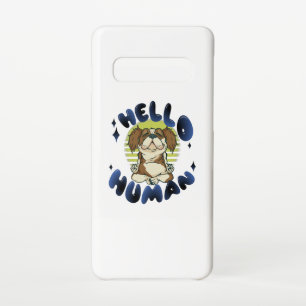 Hallo Mensch Heilende Yoga Hund Samsung Galaxy S10 Hülle