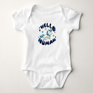 Hallo Mensch Lieblich Unicorn Baby Strampler