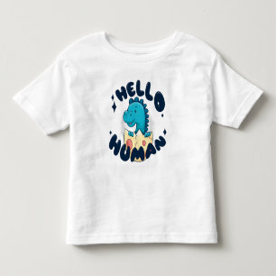 Hallo Mensch lustiger Dinosaurier Kleinkind T-shirt
