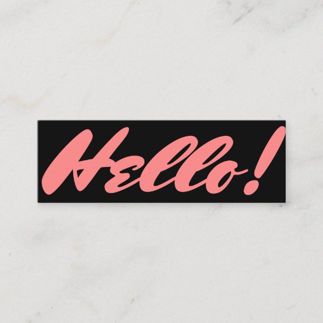 Hallo Miniart Mini Visitenkarte (Vorderseite)