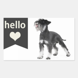 Hallo Miniature Schnauzer Welpen Hund Aufkleber