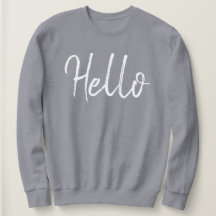 Hallo Minimalistisch Chic Gray Women's Sweatshirt