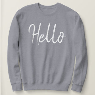 Hallo Minimalistisch Chic Gray Women's Sweatshirt