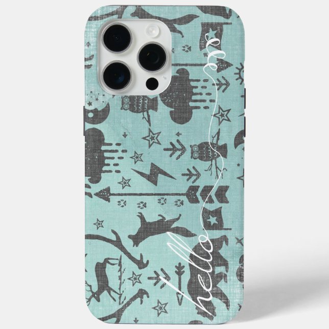 Hallo Mint Leinen Bär Fuchs Muster iPhone 6 Plus Case-Mate iPhone Hülle (Rückseite)