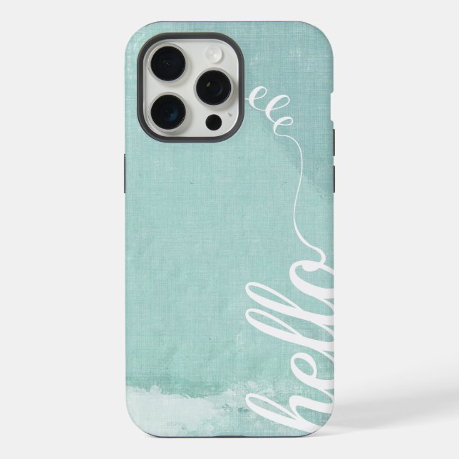 Hallo Mint Linen Muster iPhone 6 Plus Hülle (Rückseite)