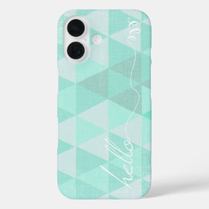 Hallo Mint Linen Muster iPhone 7 Plus 16 Hülle