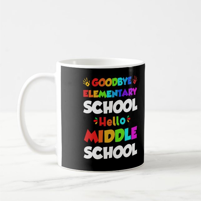 Hallo Mittelschule Abschluss Grundschule Kaffeetasse (Links)