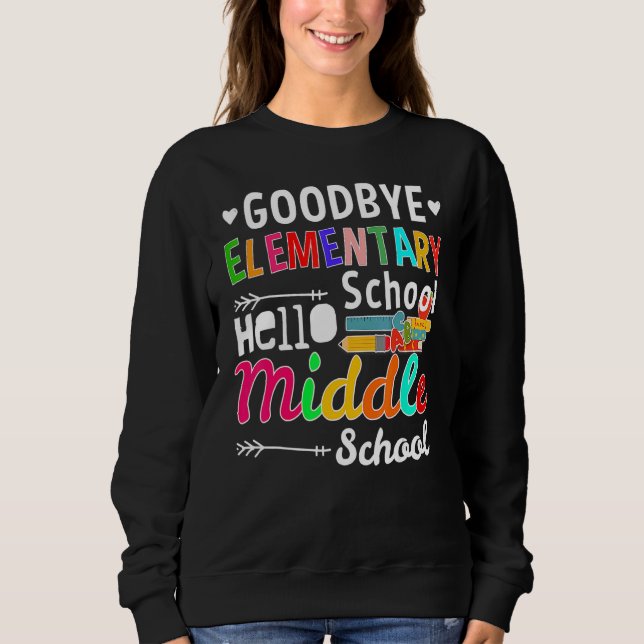 Hallo Mittelschule Abschluss Grundschule Sweatshirt (Vorderseite)