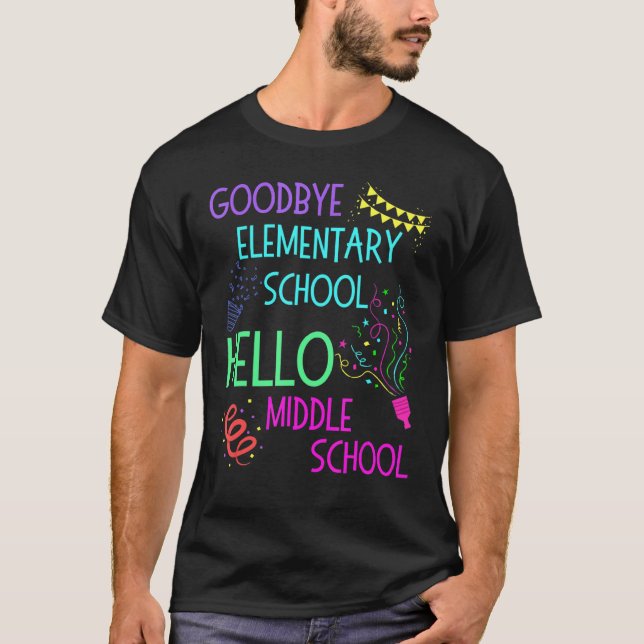 Hallo Mittelschule Abschluss Grundschule T-Shirt (Vorderseite)