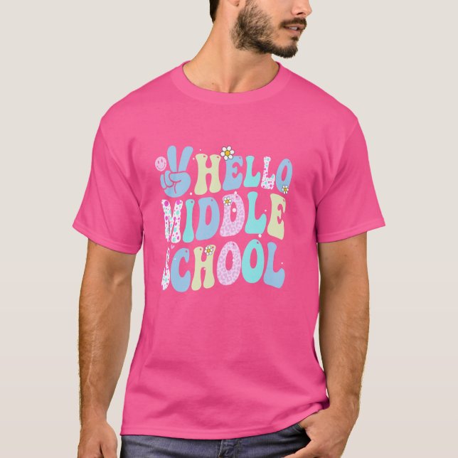 Hallo Mittelschüler Shirt Zurück zur Schule St (Vorderseite)