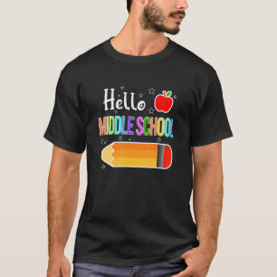 Hallo Mittelschüler Squash zurück zum Schulstab Ki T-Shirt