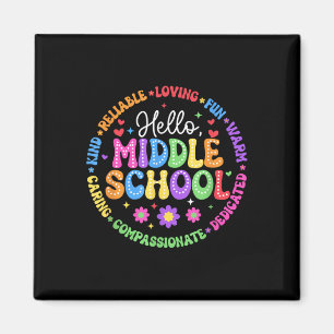 Hallo Mittelschulteam Groovy Erster Schultag Magnet