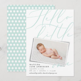 Hallo moderne 1-Foto-Aquakulturtypografie Ankündigung