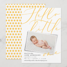 Hallo moderne 1 Foto niedliche gelbe Typografie Ankündigung