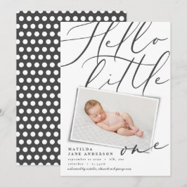 Hallo moderne 1 Foto Schwarz-weiße Typografie Ankündigung