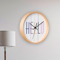 Hallo moderne gestreifte bunte Typografie