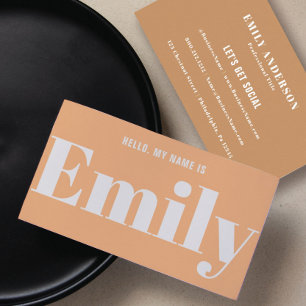 Hallo Moderne Minimal Typ Zwei Tone Business Card Visitenkarte
