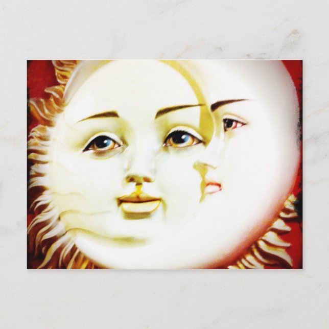 Hallo, Mond. Hallo, Sun. Postkarte (Vorderseite)