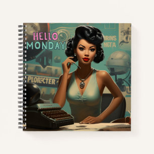Hallo Montag Vintag Timeless Elegance Notizbuch