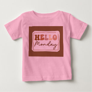 Hallo MontagKleinkind Pink Baby T-shirt