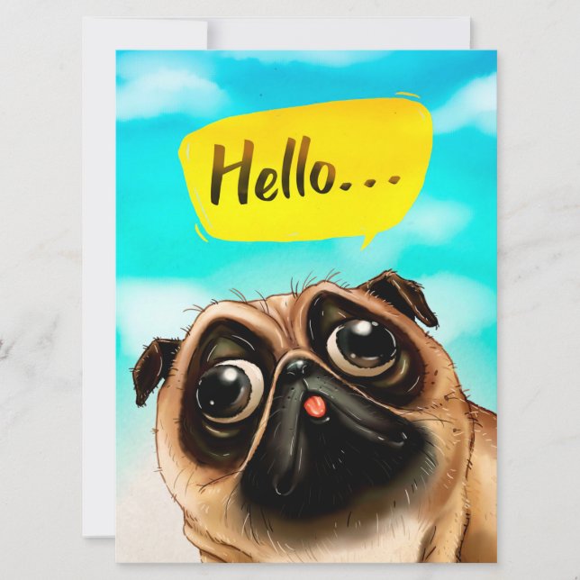 Hallo Mops Geschenkidee, Mops Besitzer, Dog Lover  (Vorderseite)