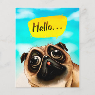 Hallo Mops Geschenkidee, Mops Besitzer, Dog Lover  Flyer