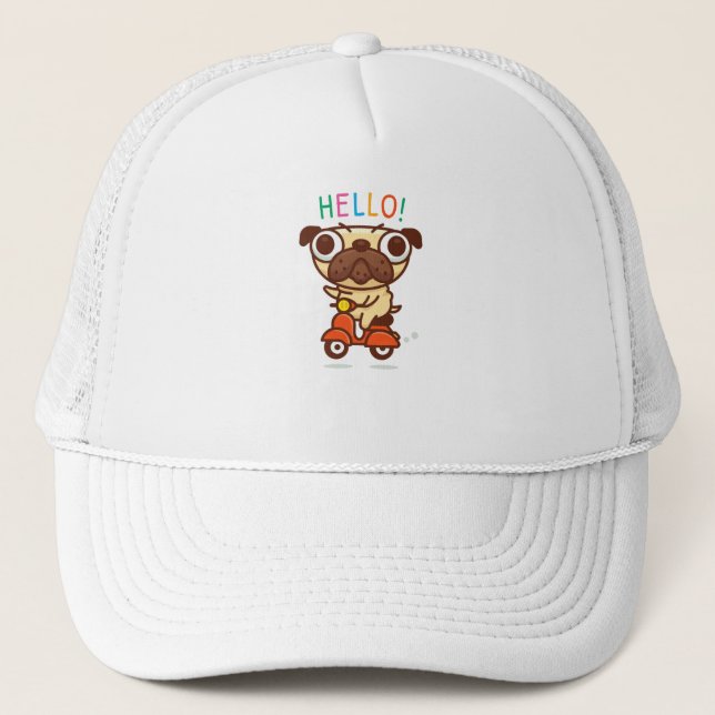 Hallo Mops Truckerkappe (Vorderseite)