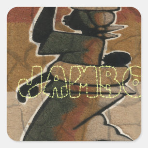 Hallo Nachricht Kein Problem. Quadratischer Aufkleber