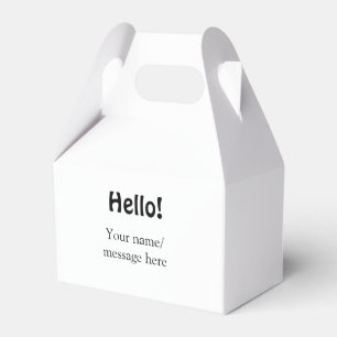 Hallo Name Nachricht einfache minimale Geschäftsvo Geschenkschachtel