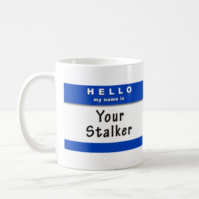Hallo Namensstalker-Tasse Kaffeetasse (Links)