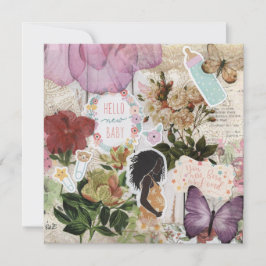 Hallo neues Baby! Babydusche Flat Grußkarte