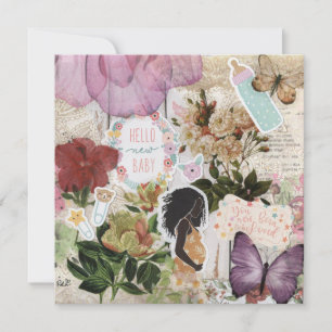 Hallo neues Baby! Babydusche Flat Grußkarte