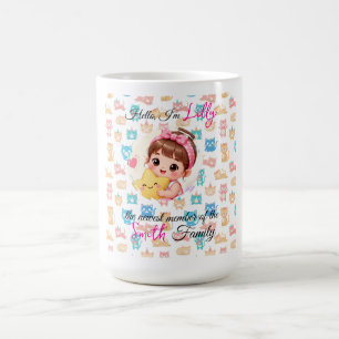 Hallo neuester Familienmitglied Muster Katze indiv Kaffeetasse