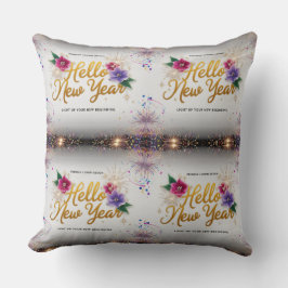 Hallo Neujahr Floral Luxus 20x20 Kissenhülle Kissen
