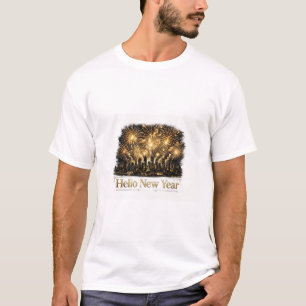 Hallo Neujahr Stadt Herren T-Shirt