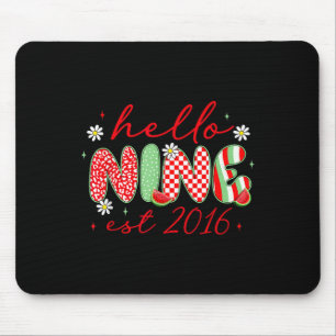 Hallo Neun Est 2016 9. Geburtstag Mädchen Wasserme Mousepad