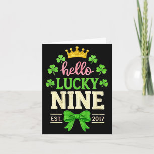 Hallo neun est 2017 süß 9. Geburtstag Bogen 9 Jahr Karte