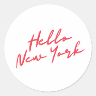 Hallo New York Runder Aufkleber