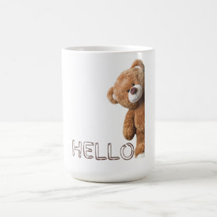 Hallo Niedlich Brown Teddy Bear Kaffeetasse