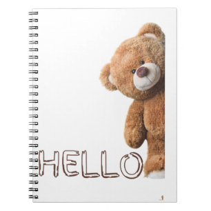 Hallo Niedlich Brown Teddy Bear Notizblock