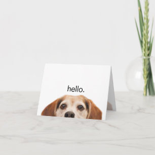 Hallo Niedlich Funny Beagle Dog Moderner Trendy Le Karte