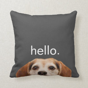 Hallo Niedlich Funny Lächeln Beagle Hund Modern Gr Kissen