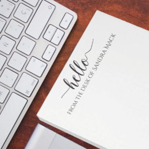 Hallo Niedlich Retro Typografie Notizblock