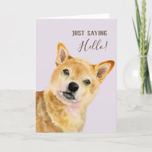 Hallo    Niedlich Shiba Inu Dog Karte