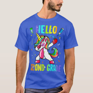 Hallo Niedliche Einhorn der zweiten Klasse Willkom T-Shirt