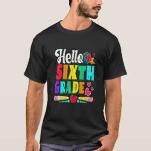 Hallo Niedliche Jungen der sechsten Klasse Kinder  T-Shirt