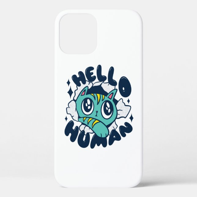 Hallo Niedliche Katze Case-Mate iPhone Hülle (Rückseite)