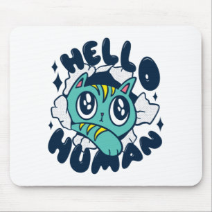 Hallo Niedliche Katze Mousepad